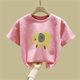 thumbnail image 4 of Blusas y camisas de manga corta con cuello redondo para niños Camiseta de verano de manga corta estampada para niñas Jersey elegante de cuello redondo para niñas Top de algodón para niños, 4 of 6