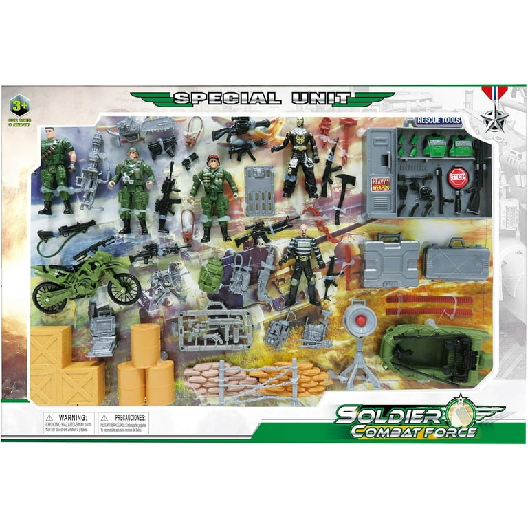 ATV With Grappling Hook, Figure and Toy Soldier Sets