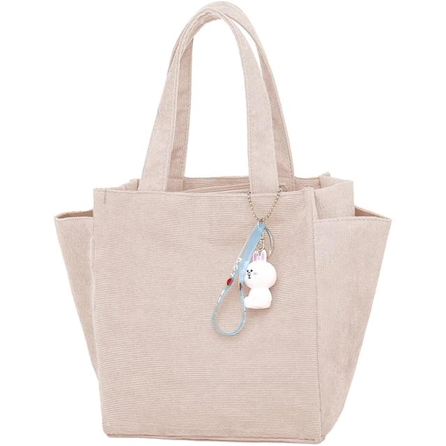 LHSHID Corduroy Small Tote Bag Women Casual Handbag Shoulder Bag for School Work Travel 2023