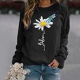 thumbnail image 2 of Jamsmile Women Sweatshirts Summer Sunflowers Print Long Sleeve Casual Shirts Tops Streetwear Soft Oversized Sports Pullovers, 2 of 5