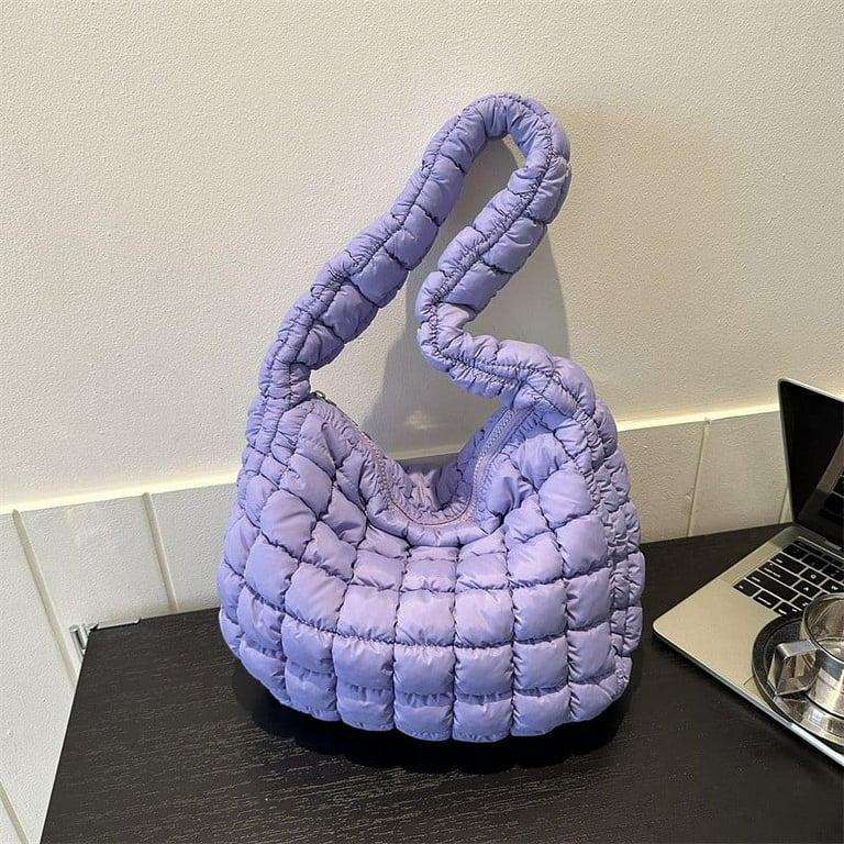 Quilted Tote Bag,Tote Bag for Women,Soft Puffer Tote Bag