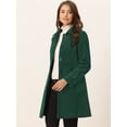 thumbnail image 3 of Allegra K Chaqueta De Invierno Con Cuello Peter Pan Para Mujer Verde Oscuro M, 3 of 6