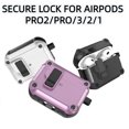 thumbnail image 4 of Funda de bloqueo de seguridad para AirPods Pro 2 3 funda para AirPods Pro2 Pro 2a generación 2023 funda a prueba de golpes para Airpods 4 4th 3 Fundas, 4 of 5