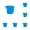 Blue, variant on 12 Pcs Plastic Hanging Cage Cups for Small Pets, 8 oz Feeders and Waterers for Bird Rabbit Chicken Pigeon Coop, Wire Cage Feeding Dishes for Poultry and Small Animals (3.27x3.27x2.36 Inch)