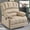 Beige, variant on GAKMCIL Oversized Wide Seat Manual Recliner Chair in Fabric with Rocker and Side Pocke, Maximum inclination 155 degrees, Max load 400lb for Living Room Single Sofa Recliners, Gift (Gray)