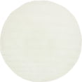 thumbnail image 1 of Unique Loom Solo Collection Solid Plush Kids Round Rug, 8', Snow White, 1 of 2