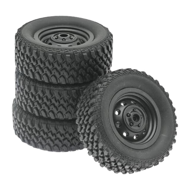 4x Ruedas y neumáticos para coche RC, repuestos para modificación RC, neumáticos resistentes para coche RC Crawler MN82 MN78 1/12, accesorios para