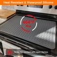 thumbnail image 2 of Moclever 27.95x19.69in Electric Stove Cover, Silicone Stove Top Protector 464℉ Heat Resistant Dishwasher Safe Waterproof for Most Standard Stove Tops, Dark Gray, 2 of 12