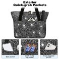 thumbnail image 2 of Tote Bag for Women - Spider Web and Skulls Halloween Pattern Shoulder Bag - Large Utility Work Duffle Bag with Zipper Handbag for Travel, Work, Sprots, 2 of 5
