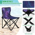 thumbnail image 4 of 600D Oxford Camping Chair Portable Foldable Chair Supports 220 lbs for Picnic Fishing Backpacking Psychedelic Purple Rose, 4 of 8