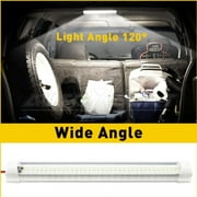 AUTOXBERT 2Pcs 12V LED Lights Bar 108 LED 6000K RV Interior Light Strip for Van Boat Trailer Camper