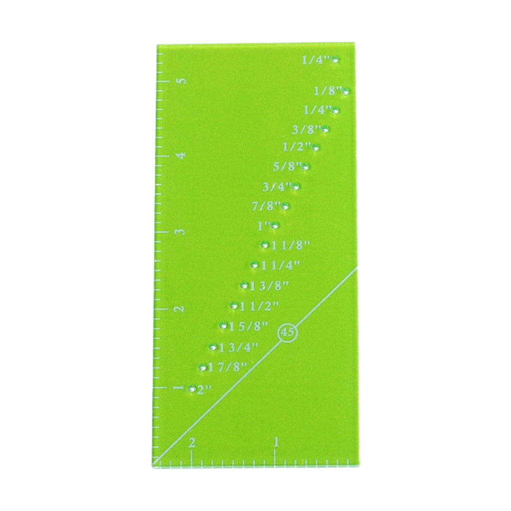 QUSENLON Precision Acrylic Sewing Ruler Perforated Sew Seam Allowance