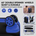 thumbnail image 5 of Luggage Sets 3 Piece Hardshell Expandable Suitcase with Spinner Wheels,Lightweight Travel Suitcase Set 20" 24" 28",Black/Blue, 5 of 8