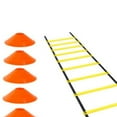Soccer Speed Training Set 20ft Agility Ladder with 12 Rungs 10 Discs