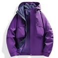 thumbnail image 4 of Women's Rain Jacket Zipper Packable Lightweight Windbreaker Water_Resistant Pullover Jackets with Hood Hiking Travel Cargo Jackets (Purple,M), 4 of 6