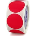 thumbnail image 1 of Étiquette 1 Pouce Autocollants Permanents Code Couleur, 500 par Rouleau-Rouge, 1 of 7