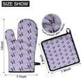 thumbnail image 6 of Purple Boston Terrier Puppy Kitchen Oven Mitt and Pot Holder Sets 4 Pcs for Baking, Cooking and Grilling, Heat Resistant Up To 392 °F, 6 of 7