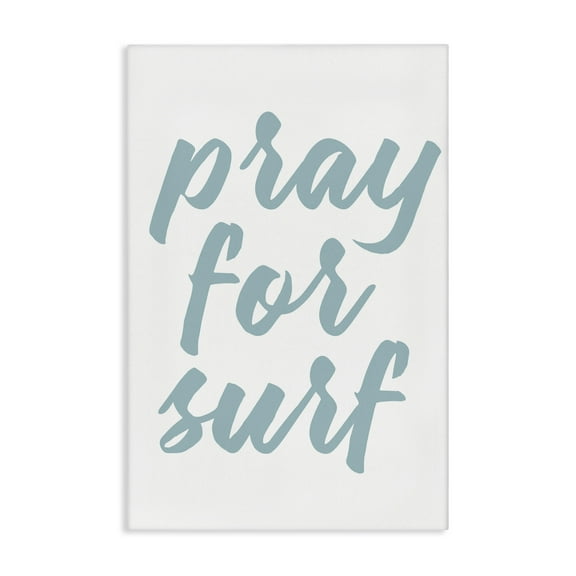 Stupell Industries Pray For Surf Typography Painting Gallery Wrapped Canvas Art Print Wall Art, 16 x 24