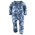 thumbnail image 3 of The Peanutshell Baby Sleep n Play Footed Pajamas for Boys, Blue Camo, 3-Pack, 0-3 Months, 3 of 6