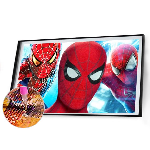Cuadros Decorativos 5D DIY Spider Man Diamond Picture Resin Art Full Round Rhinestone Painting Craft Tmvgtek embutido en tela