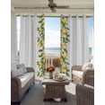 thumbnail image 6 of Yellow Lemon Blackout Curtains for Bedroom Living Room Darkening Curtains 96 Inches Long Simple Spring Botanical Fruit Leaves Flower Window Curtain 2 Panels Set Window Treatment Drapes 52"x96", 6 of 9