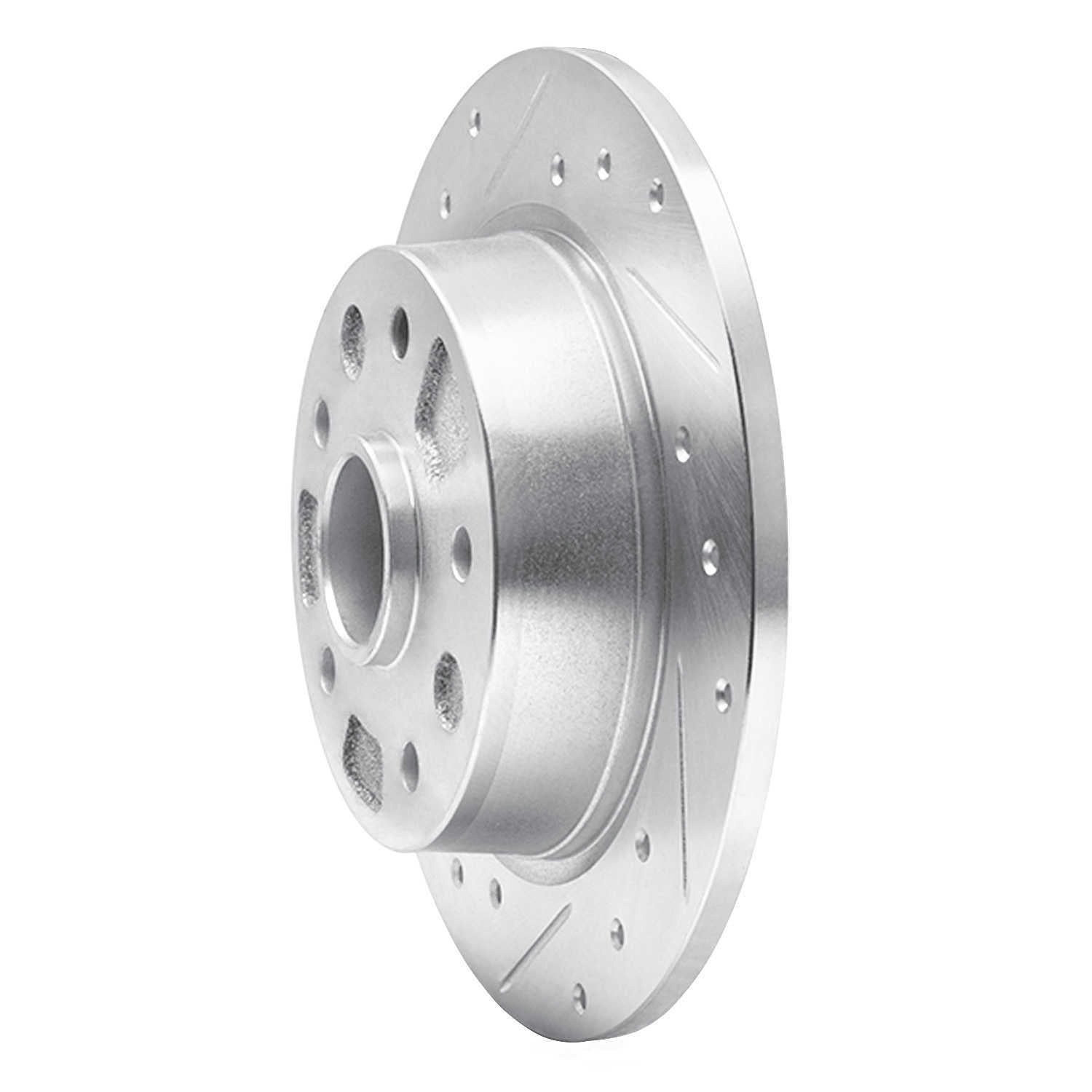 Dynamic Friction Company 631-80017L DFC Brake Rotor - Drilled And Slotted - Silver