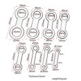 thumbnail image 3 of HLONK 8 Pcs/Set Anneaux de Nivellement pour Saxophone Flûte Clarinette (Argent), 3 of 4
