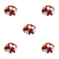 thumbnail image 2 of Ruiboury Exquisite And Elegant Fake Flower Ball Arrangement Bouquet For Beautiful Home Decor Rose Props red 5Set, 2 of 6