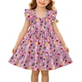 thumbnail image 2 of Piuwrlz Summer Party Play Dress Girls Graphic Dresses Cotton A-Line Princess Skirts Multicolor Size 6 Years, 2 of 6