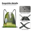 thumbnail image 4 of Saiise golf ball perched on a tee Pattern Sports Drawstring Backpack - String Swim Gym Bag with Wet Proof Pocket for Women&Men-Medium, 4 of 6
