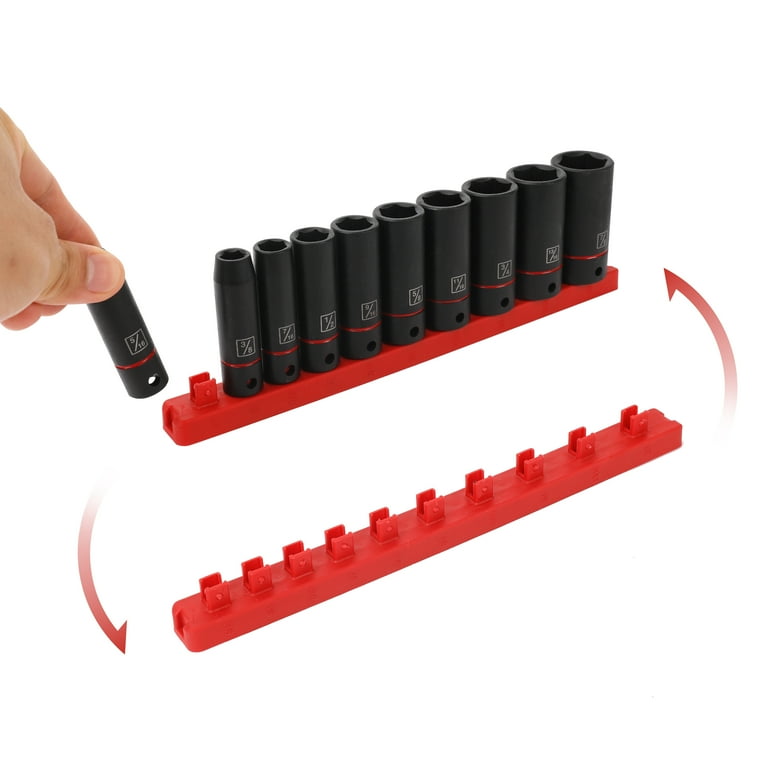 Hyper Tough 11-Piece 3/8-Inch Deep Impact Socket Set SAE, Chrome