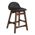 thumbnail image 2 of Modway Juno 24" Upholstered Wood Counter Stool in Brown (Set of 2), 2 of 10