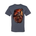 thumbnail image 2 of Wild Bobby, Enraged Angry Flying Dragon, Pop Culture, Men Graphic Tees, Vintage Heather Blue, Small, 2 of 3