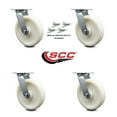 thumbnail image 2 of 8 Inch Nylon Swivel Caster Set with Roller Bearing and Swivel Lock SCC, 2 of 2