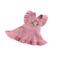 thumbnail image 4 of Robe à Bretelles en Velours Côtelé pour Bébé Fille, Robe à Bretelles Brodée, Tenues de Robe Rose 3T, 4 of 8