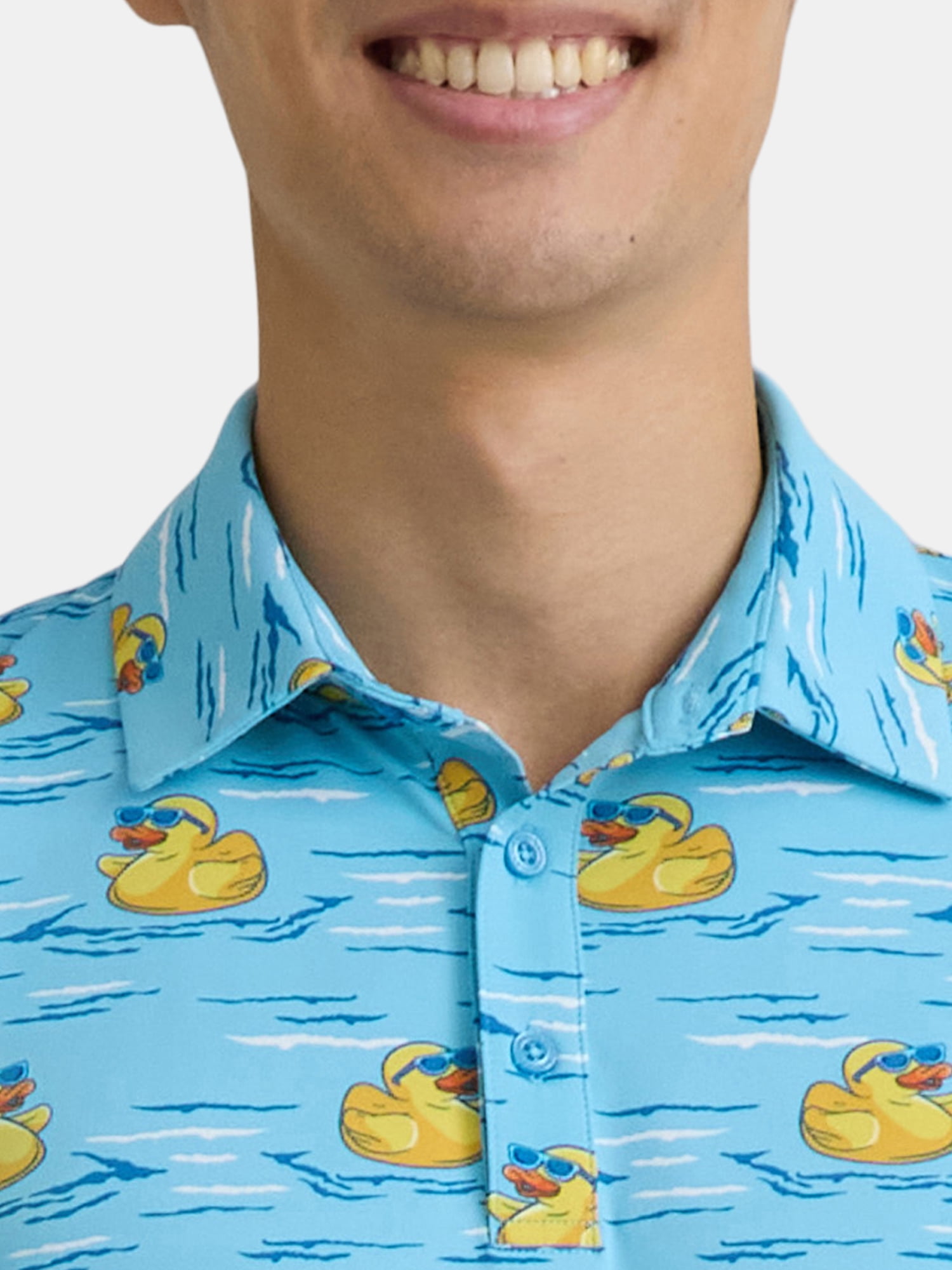 Birdie Bound Men's Novelty Print Golf Polo Shirt, Sizes S-3XL