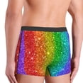 thumbnail image 4 of Kdxio Men's Boxer Briefs with Glitter Rainbow Print - Comfortable and Breathable Underwear for Everyday Wear, 4 of 7