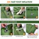 thumbnail image 3 of Self-Inflating Camping Mattress, Sleeping Bag with Pillow and Foot Pump, Portable Ultralight Inflatable Mattress for Camping, Travel, Hiking, Green, 3 of 5