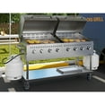 thumbnail image 5 of 60 in. 8-Burner Commercial Outdoor Propane Gas Grill with 2 Roll Dome Covers in Stainless-Steel, ETL Listed (CGKIT6-D30D30), 5 of 13
