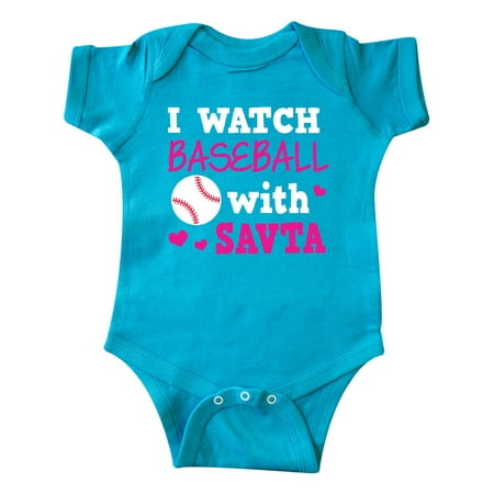 

Inktastic I Watch Baseball with My Savta Gift Baby Boy or Baby Girl Bodysuit
