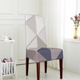 thumbnail image 4 of Dining Chair Back Cover, Water Washing, Disassembly Chair Sleeve Sliding Cover Protective Cover-Vintage Triangle Mosaic Pattern Chair Protectors Seat Covers, 4 of 8