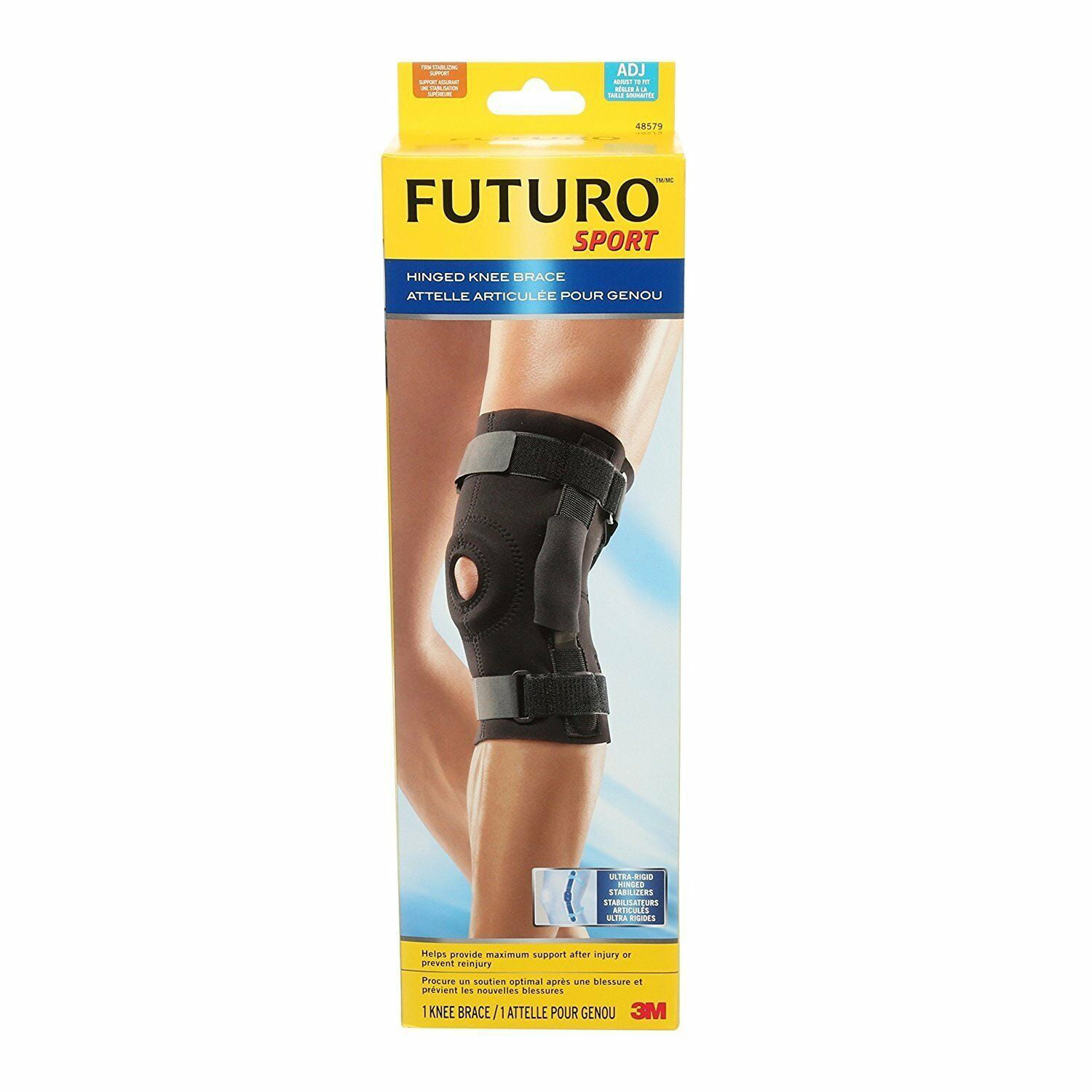 Futuro Sport Ultra-Rigid Hinged Stabilizer, Adjustable Knee Brace Support,  1ct