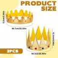 thumbnail image 2 of Set de coronas Aysatogc Birthday King Crown Prince Golden, 2 unidades, 2 of 7