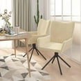thumbnail image 4 of vidaXL Swivel Dining Chairs 2 Pcs Upholstered Accent Leisure Side Chair Velvet, 4 of 12
