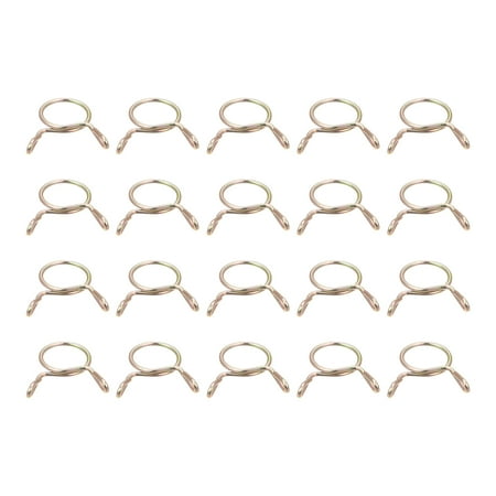 

Fuel Line Hose Clips 100 Pack 9mm 65Mn Steel Single Wire Tubing Spring Clamps