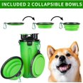 thumbnail image 3 of Bouteille portable 2 en 1 pour chien avec gamelles pliables pour animal de compagnie Voyage promenade (2 en 1, vert) Kuyhfg Bienvenido a Kuyhfg, 3 of 4