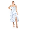 thumbnail image 1 of Vestido midi floral Roman Fashion /Juvenil, 4015 (Blanco /flor azul) blanco G, 1 of 5