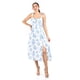thumbnail image 1 of Vestido midi floral Roman Fashion /Juvenil, 4015 (Blanco /flor azul) blanco G, 1 of 5