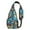 ROLKME3 Multicolour, variant on Small Hiking Backpack Travel Sling Chest Bag Leaf Floral Pattern Water Resistant Crossbody Backpack（Green）