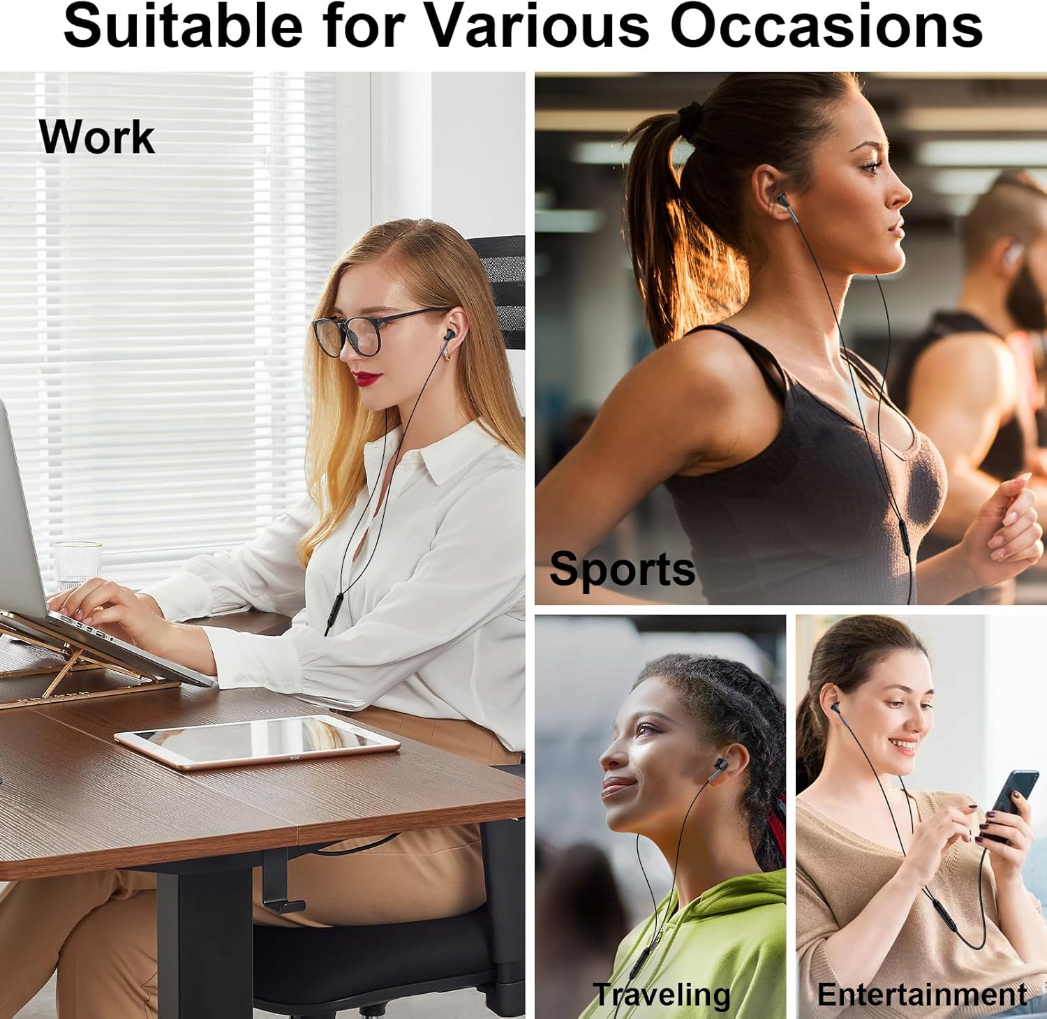 USB C Headphones for Samsung Galaxy A17 5G A16 A56 S25 Ultra S24FE A54 S23 Plus A15 S22+,iPhone 17 Pro Max/Air/16 Plus/16 Pro Max/15,Android Type C Wired Microphone Earbuds Earphones for Pixel 10 9a